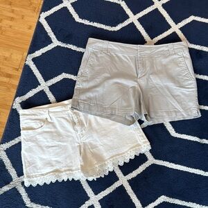 Two pairs of New York and Company Casual Shorts